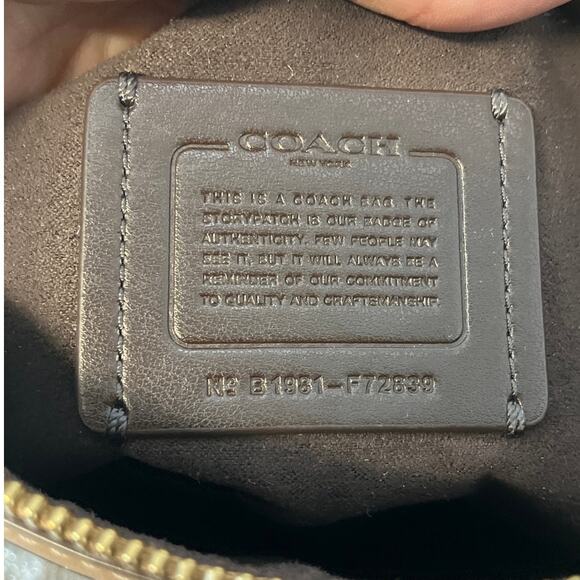 COACH F72839 MEDIUM BROWN PEBBLED LEATHER CROSSBODY BAG - Picture 15 of 15